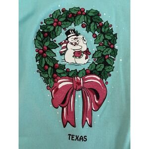 Texas Ugly Christmas Sweater With Wreath Women's XL Tee Jays Vintage